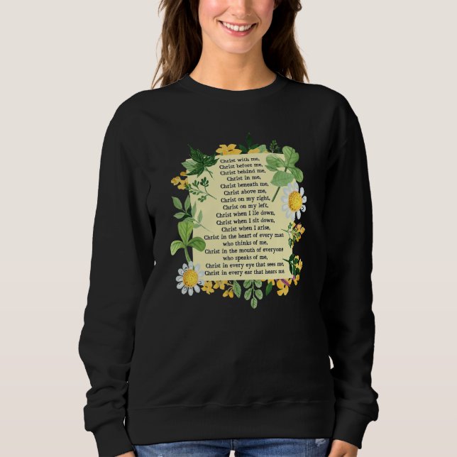 Moletom St Patrick Breastplate Prayer Patrick's Day Cathol (Frente)