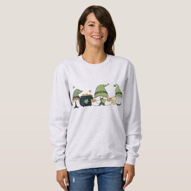Moletom St. Patrick's Cute Day Gnomes (Frente Completa)