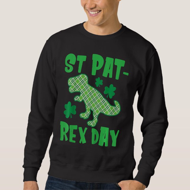 Moletom St Patricks Day Dinosaur St Pat Rex Day Kids Dino (Frente)