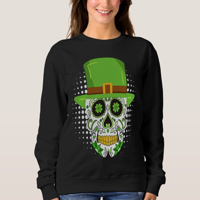 Moletom St Patrick's Day Irish skeleton leprechaun (Frente)