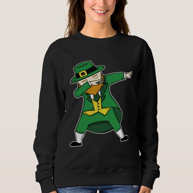 Moletom St Patricks Day leprechaun dabbing st patty s Kids (Frente)