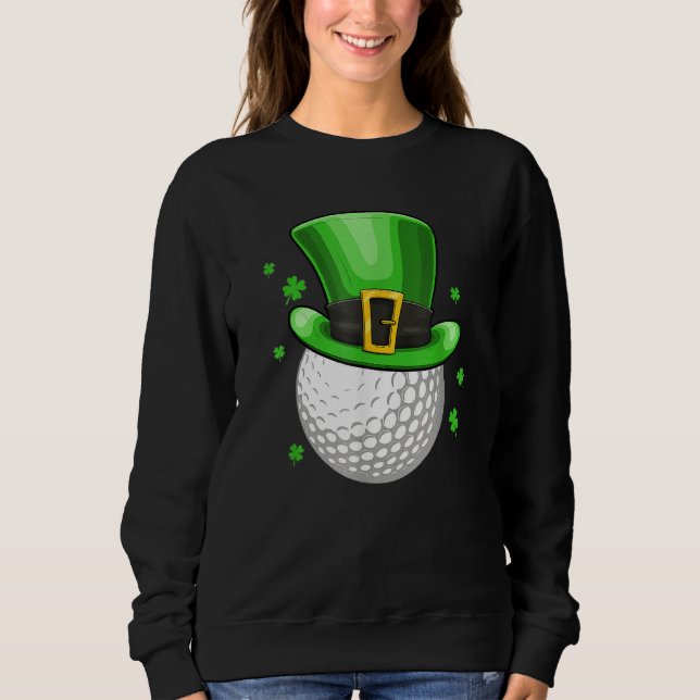 Moletom St Patricks Day Leprechaun Hat Shamrock Irish Golf (Frente)