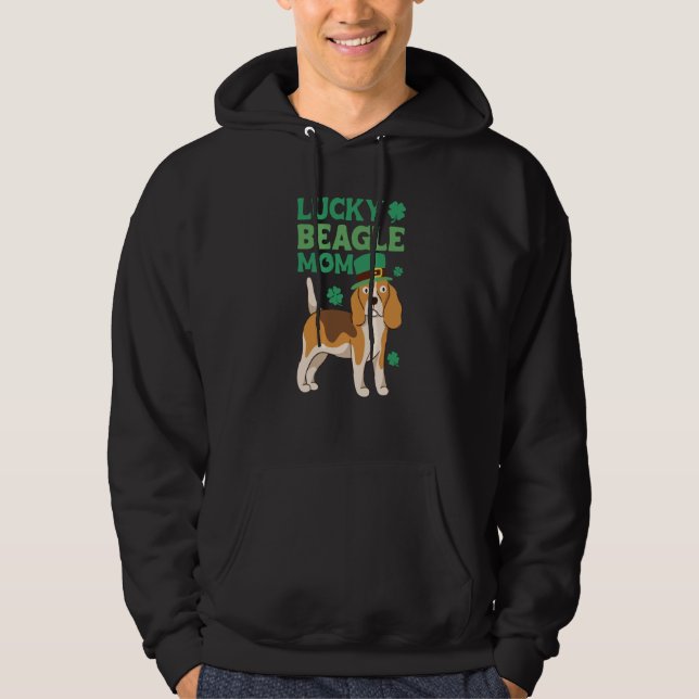 Moletom St Patrick's Day Lucky Beagle Mom (Frente)