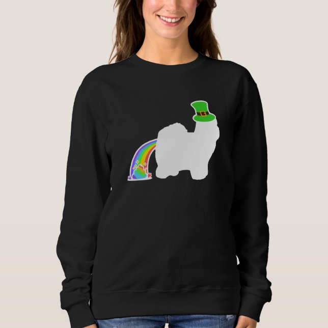 Moletom St Patrick's Day Rainbow Dog Coton de Tulear (Frente)