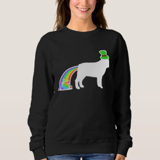 Moletom St Patrick's Day Rainbow Dog French Bulldog