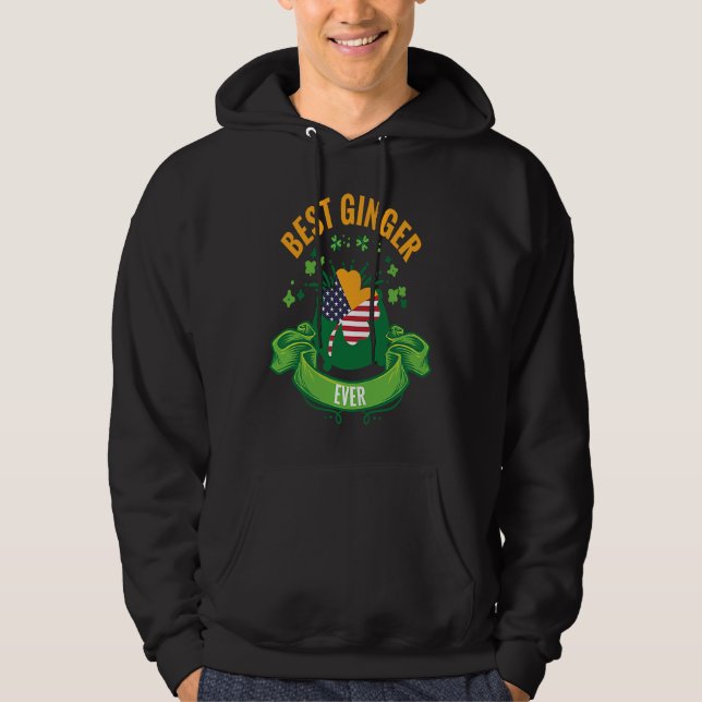 Moletom St Patricks Day Shamrock Green Proud Party Joke (Frente)