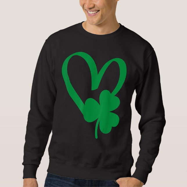 Moletom St Patrick's Day Shamrock Heart (Frente)