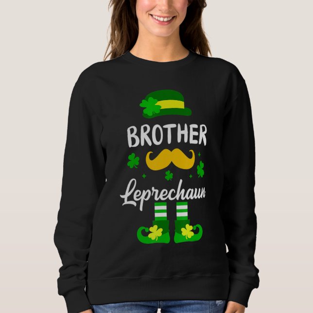 Moletom St Patricks Day Toddler Boys Baby Brother Little L (Frente)