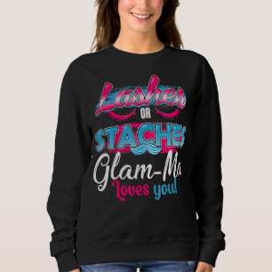 Moletom Staches Ou Lashes Glam Mães Te Ama Mais Do Gênero