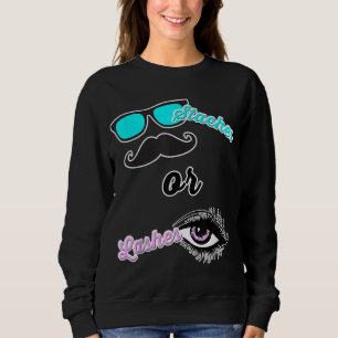 Moletom Staches ou Lashes Mãe Pai Sexo Reveje Bebê Showe