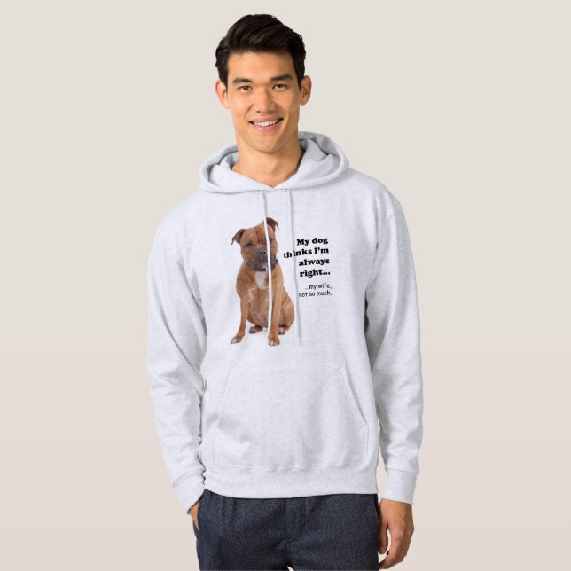 Moletom Staffie v Wife Hoodie (Frente Completa)