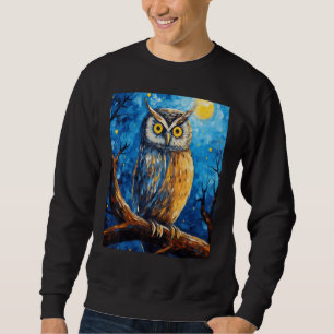 Moletom Starry Night Owl van Gogh Painting