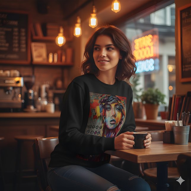 Moletom Stay Cool Abstract Portrait Sweatshirt (Criador carregado)