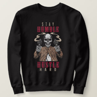 Moletom Stay Humble Hustle Hard Skull Streetwear