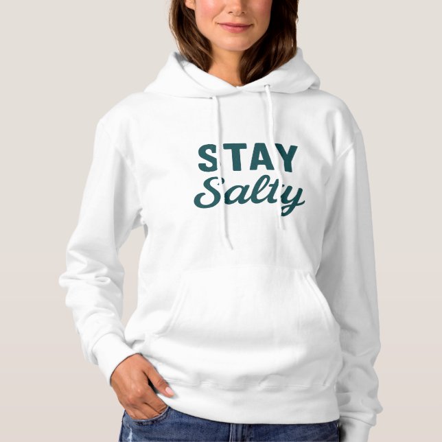 Moletom Stay Salty Beach Graphic | Coastal Teal Surf Life (Frente)
