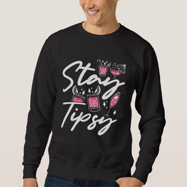 Moletom Stay Tipsy  Backprint Bartending Bartender (Frente)
