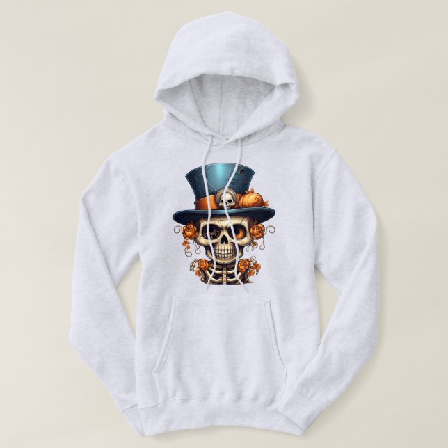 Moletom Steampunk Skeleton Hoodie (Frente do Design)