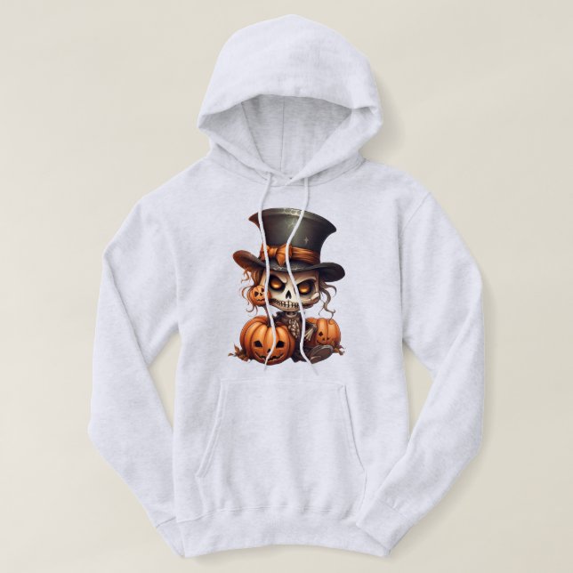 Moletom Steampunk Skeleton Hoodie (Frente do Design)