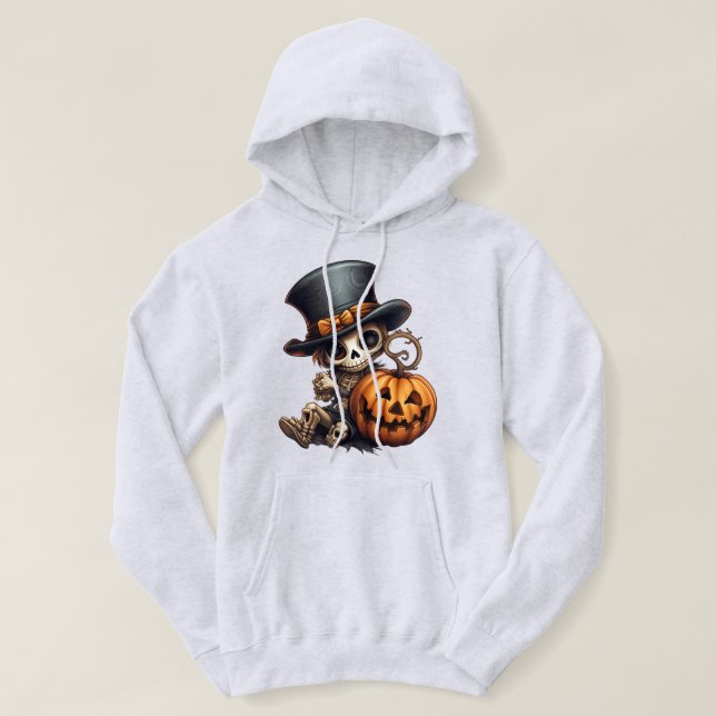Moletom Steampunk Skeleton Hoodie (Frente do Design)
