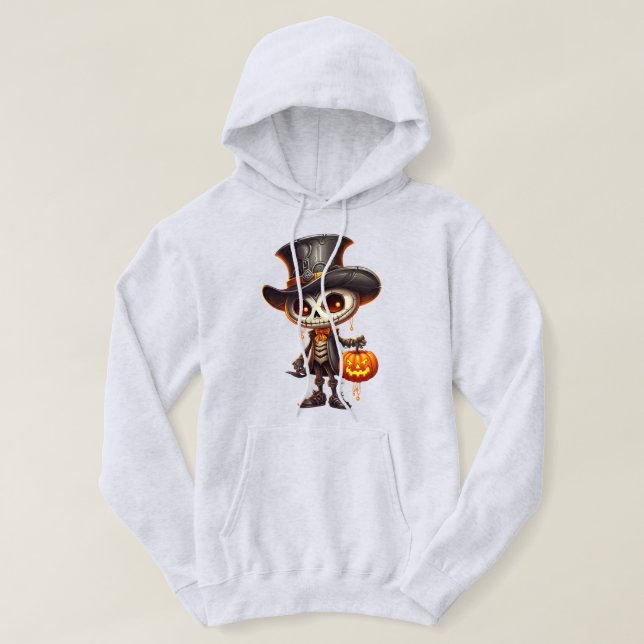Moletom Steampunk Skeleton Hoodie (Frente do Design)