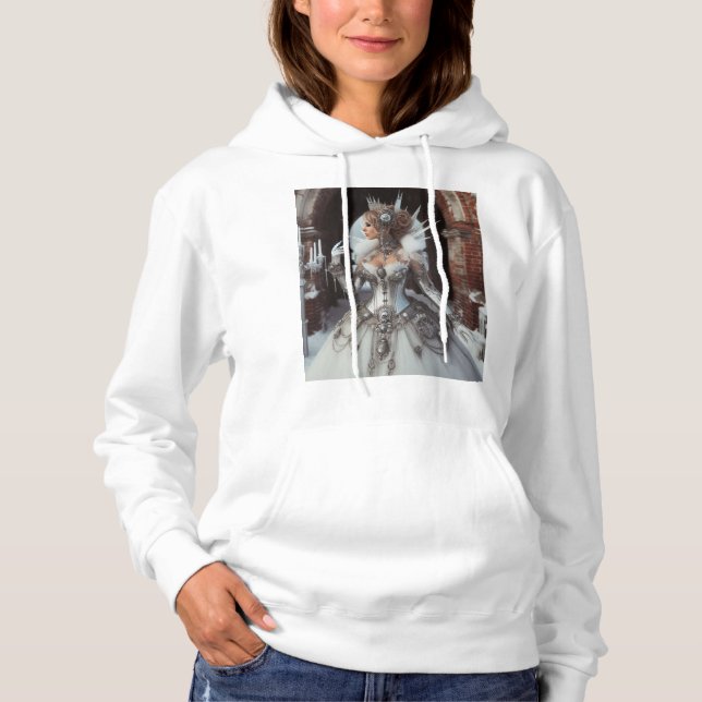 Moletom Steampunk Victorian Industrial Winter Ice Queen (Frente)