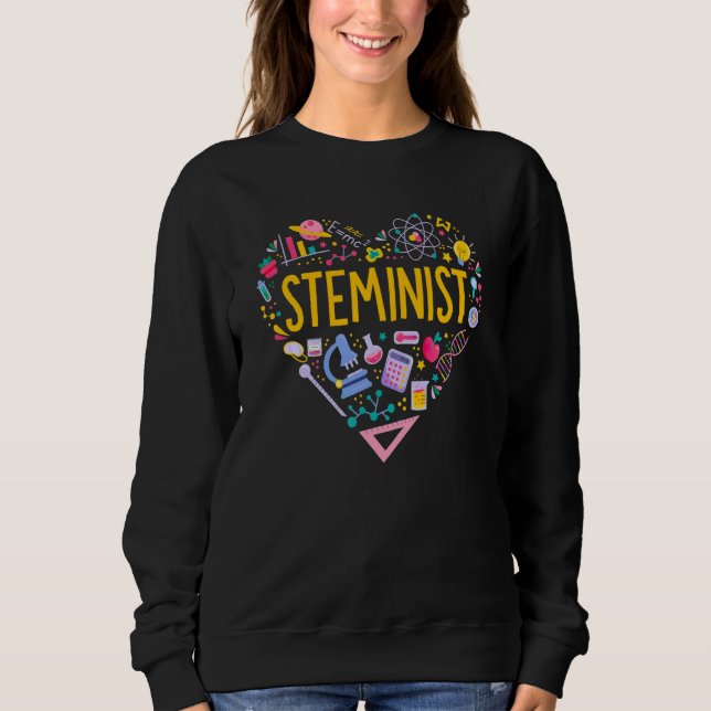 Moletom Steminist Heart Educator Teacher Science (Frente)