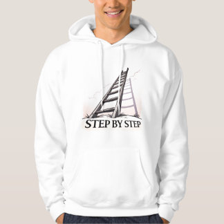 Moletom Step by Step Hoodie – Minimal Motivational Quote 