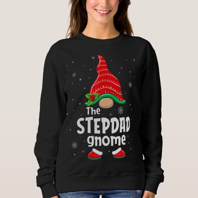 Moletom Stepdad Gnome Matching Family Group Christmas Part (Frente)