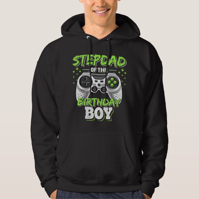 Moletom Stepdad of Birthday Boy Matching Video Game Birthd (Frente)