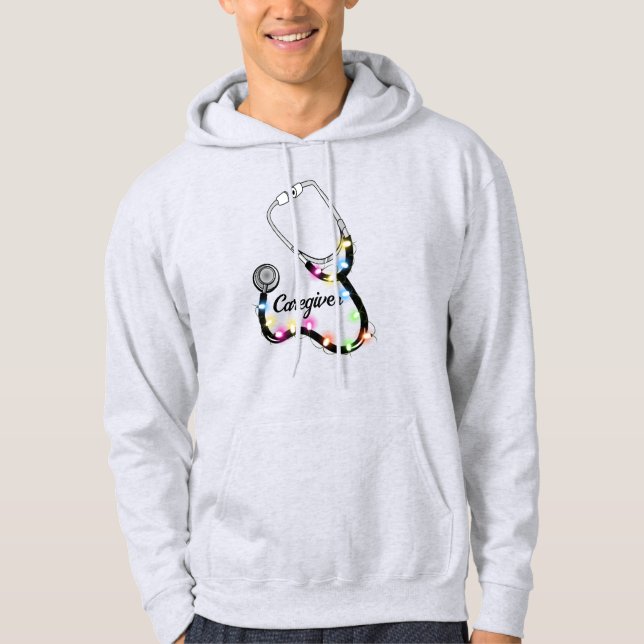 Moletom Stethoscope Com Luzes De Natal Enfermeira De Natal (Frente)