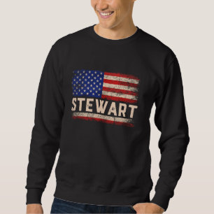 Moletom Stewart Sobrenome Shirt Stewart Nome bandeira Amer
