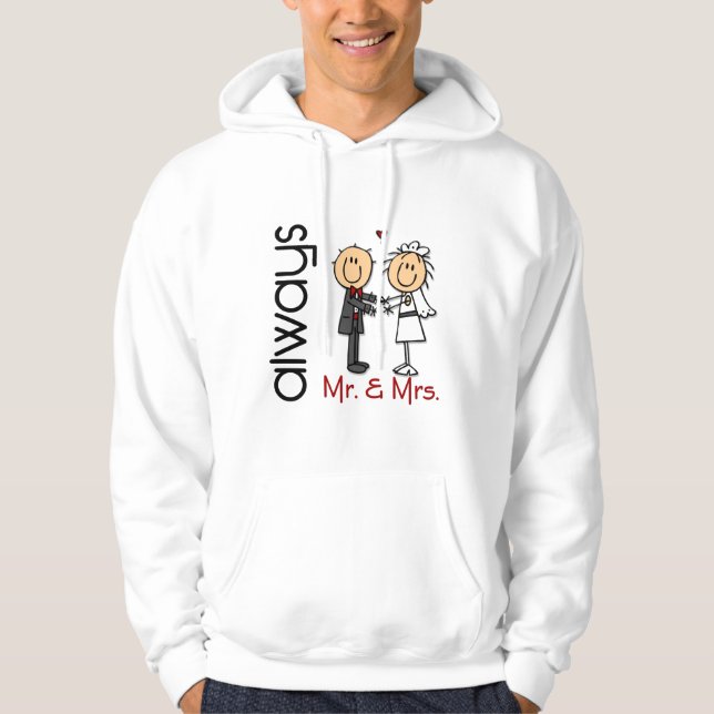 Moletom Stick Figure Wedding Casal & Sra. Always (Frente)