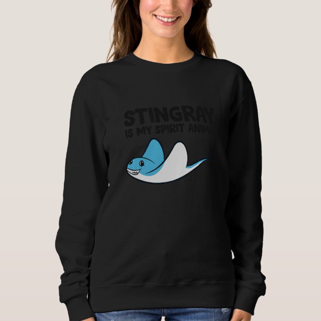 Moletom Stingray Is My Spirit Animal I Love Stingrays (Frente)