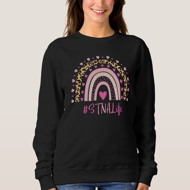 Moletom STNA Enfermeira Leopard Print Boho Rainbow NURSE'S (Frente)