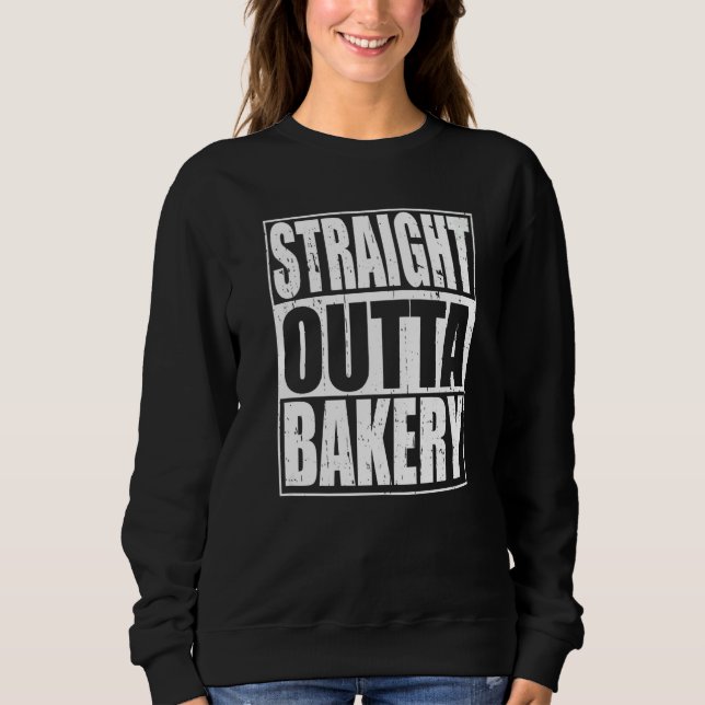 Moletom Straight Outta Bakery Bakers and Christmas Baking  (Frente)