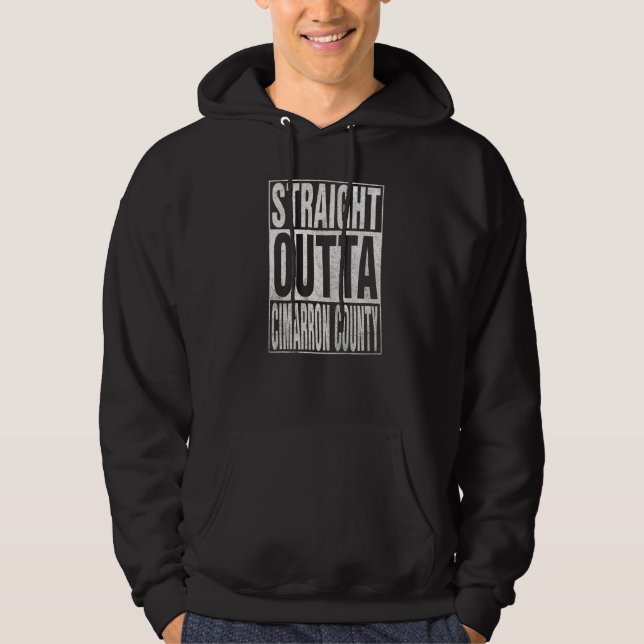 Moletom STRAIGHT OUTTA CIMARRON COUNTY Cool Home Quote   (Frente)