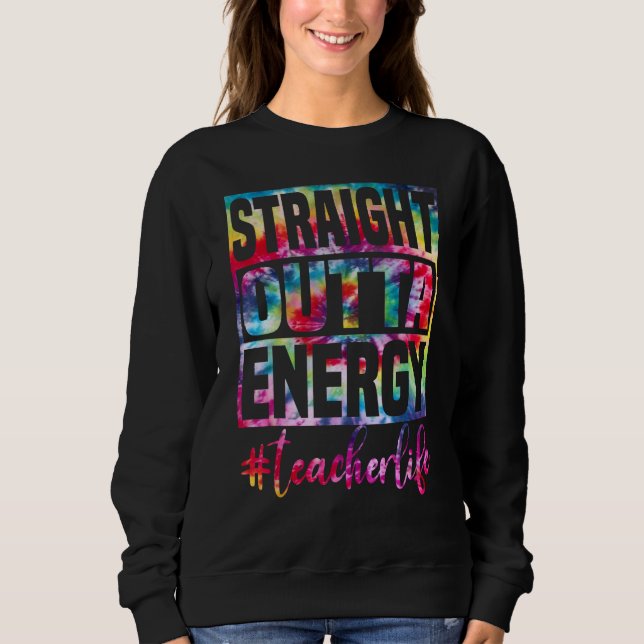 Moletom straight outta energy Teacher professional (Frente)