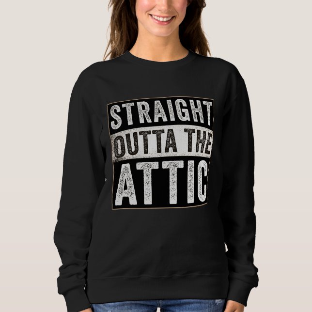 Moletom Straight Outta the Attic  WiFi HVAC Tech Installer (Frente)