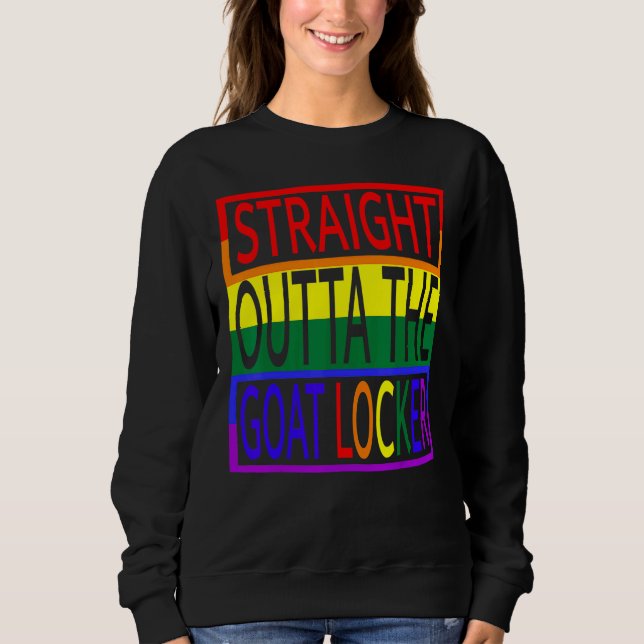 Moletom Straight Outta The Goat Locker Navy Chief Rainbow  (Frente)