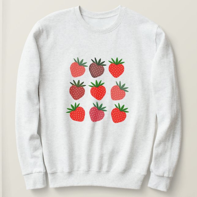 Moletom Strawberry Crewneck Kawaii Sweatshirt (Frente do Design)