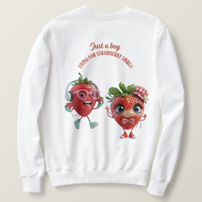 Moletom Strawberry Swirls (Verso do Design)
