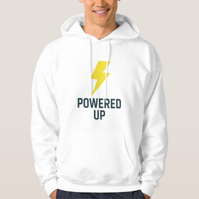 Moletom Streetwear Hoodie – POWERED UP for Energy (Frente)