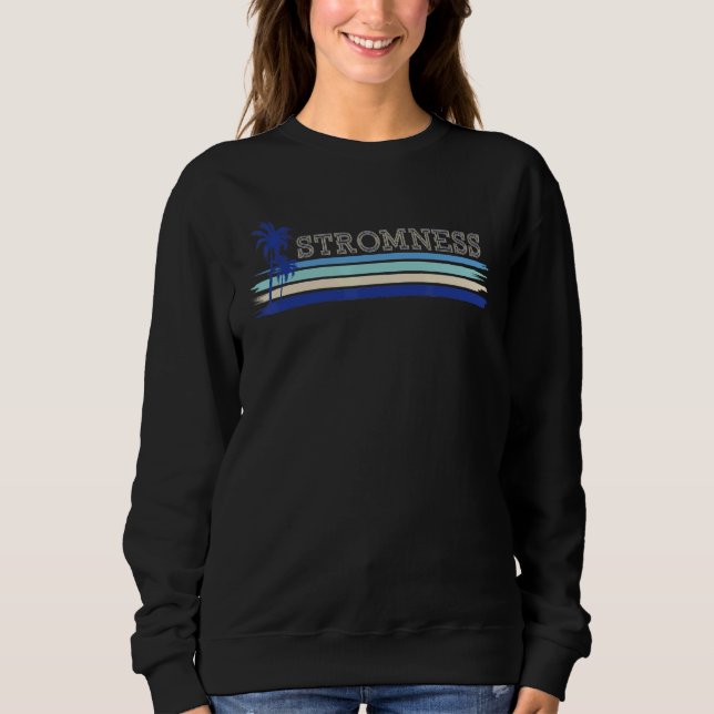 Moletom Stromness Orkney Seaside Holiday Retro Surf Palm T (Frente)