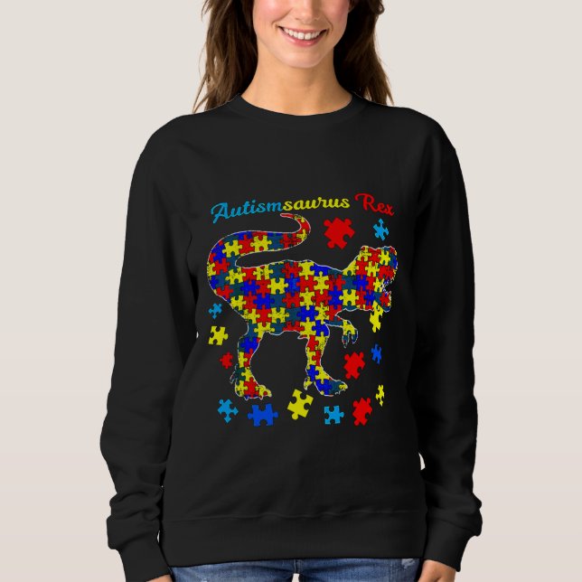 Moletom Strong Dinosaur Autismsaurus Rex Autism Awareness (Frente)