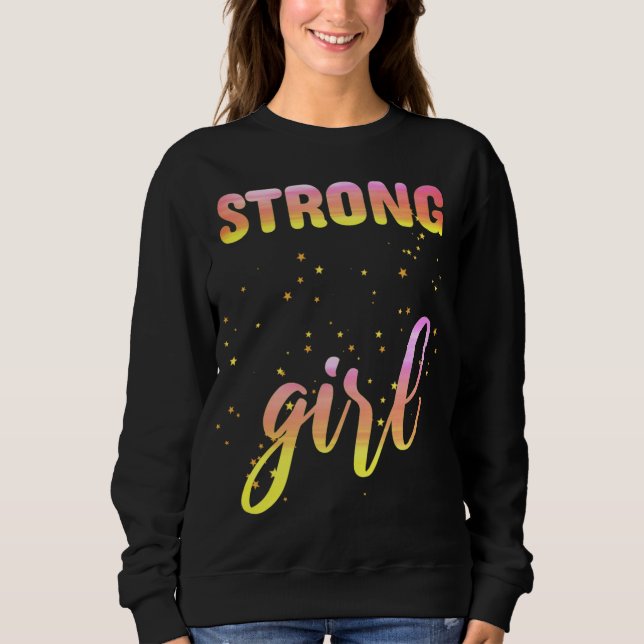 Moletom Strong Girl Pastel Star (Frente)