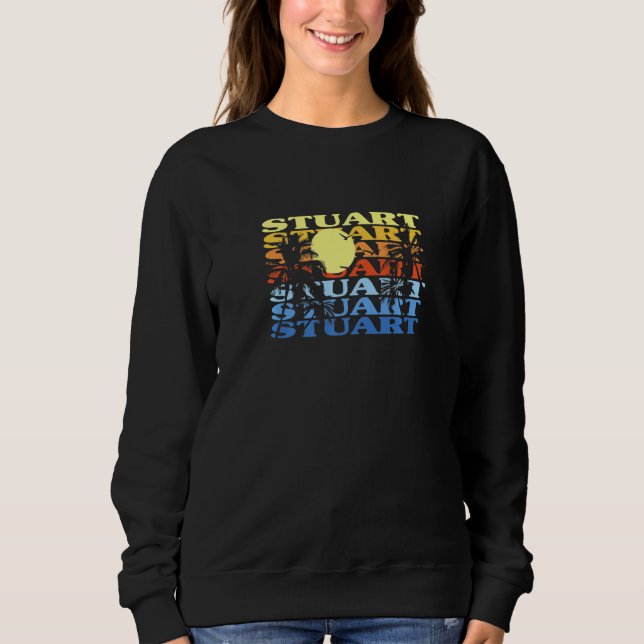 Moletom Stuart Florida Beach Fl Beach Bum Us Cities Holida (Frente)