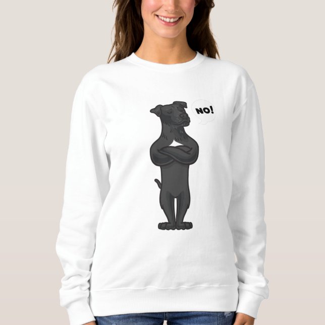 Moletom Stubborn Patterdale Terrier Dog engraçado (Frente)
