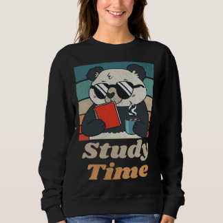 Moletom Study Time Panda Bear Cute  Retro Animal Student