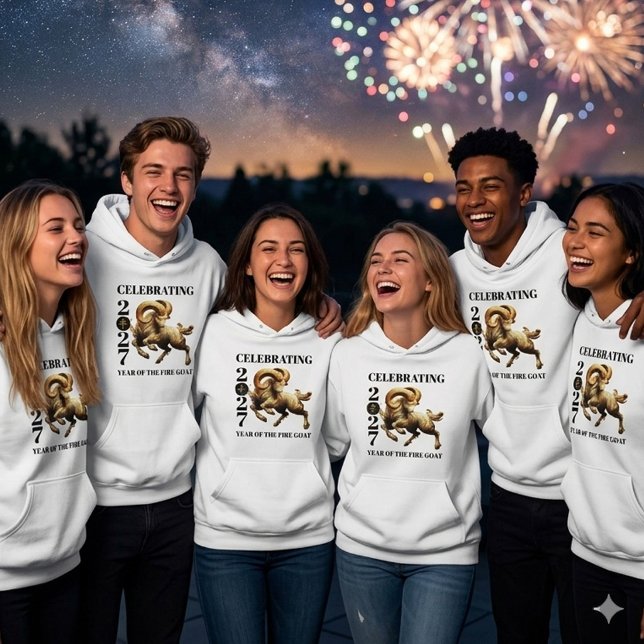 Moletom Stunning Gold Chinese Year of Fire Goat 2027 (Stunning Gold Chinese Year of the Fire Goat 2027 Hoodie Sweatshirts Cover Photo)