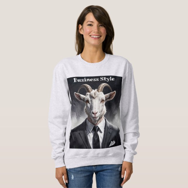 Moletom Stylish horned figure in sharp formal attire art (Frente Completa)